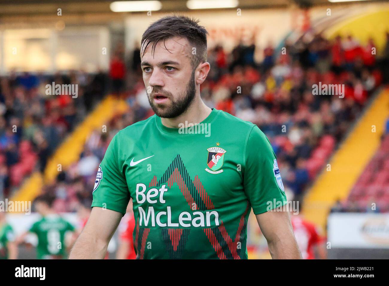 Shamrock Park, Portadown, County Armagh, Northern Ireland, UK. 26 Aug 2022. Danske Bank