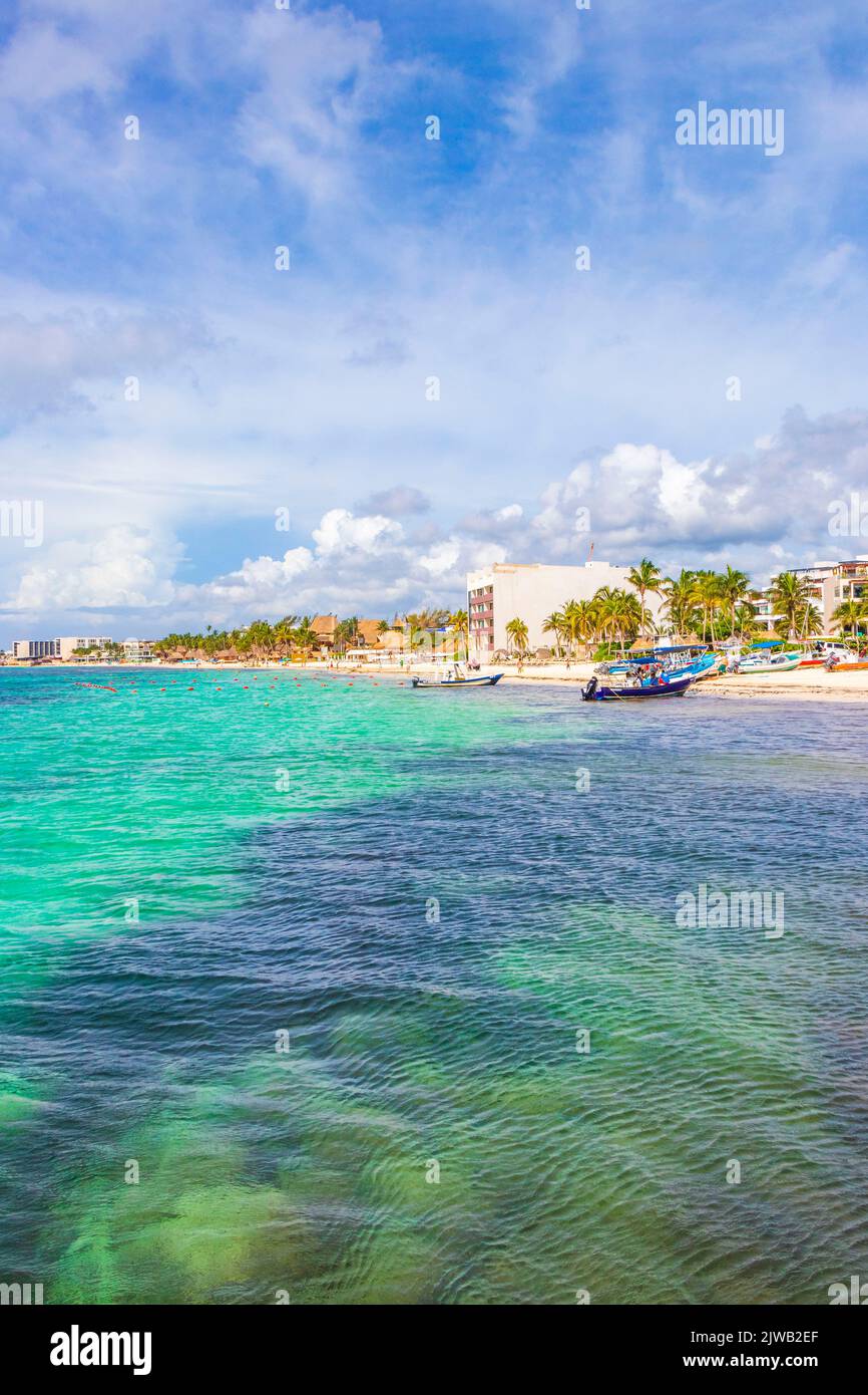 Playa del Carmen 18. August 2021 Tropical mexican beach landscape
