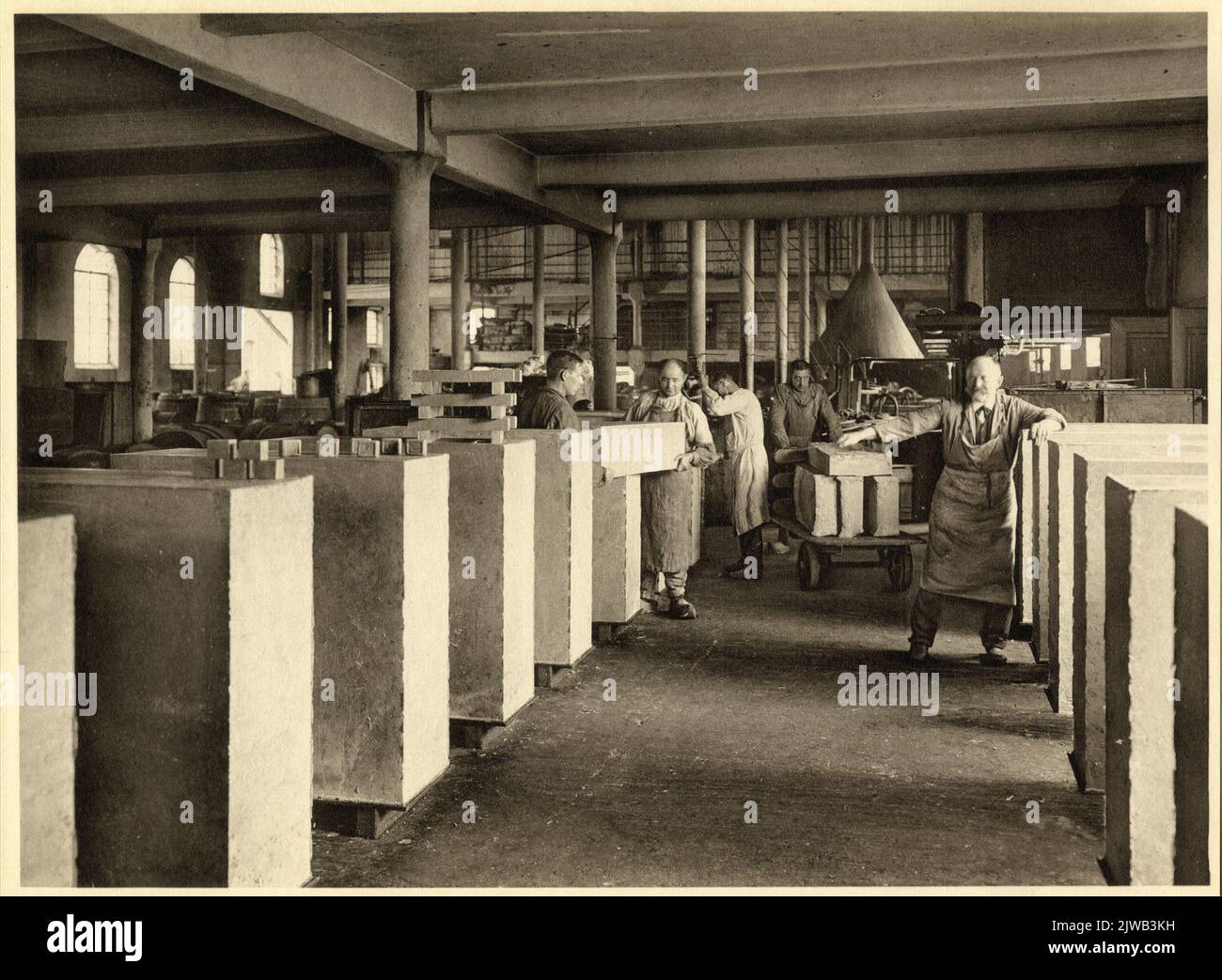 Interior Of The Royal Soap Factory De Duif Van Chr. Pleines On The Dolderseweg In Den Dolder With Large 800 Kg Road Pieces Of Triumph Soap That Have Been Removed From The Forms 2jwb3kh