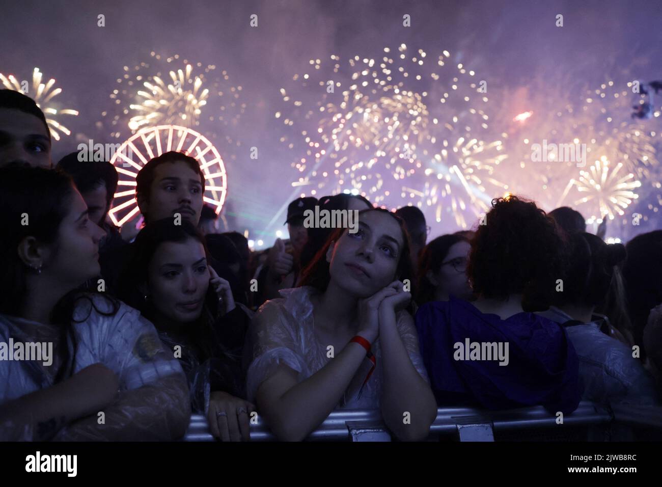 Fans attend the Rock in Rio music festival in Rio de Janeiro, Brazil September 4, 2022. REUTERS/Pilar Olivares     TPX IMAGES OF THE DAY Stock Photo