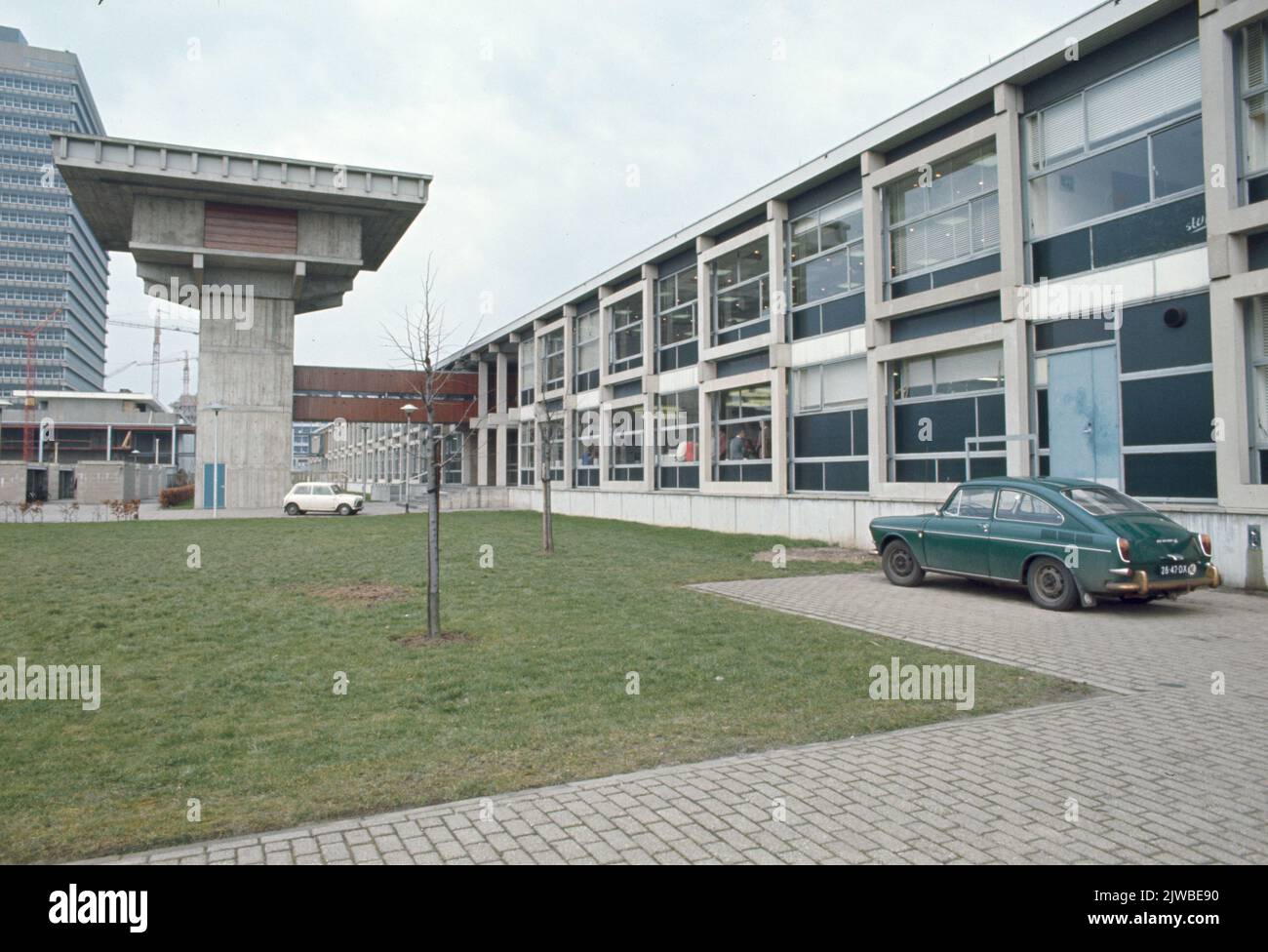 View of the rear facade of Transitorium I (Leuvenlaan 21) in Utrecht, with the Observation Tower View of the rear facade of Transitorium I (Leuvenlaan 21) in Utrecht, with the Observation Tower