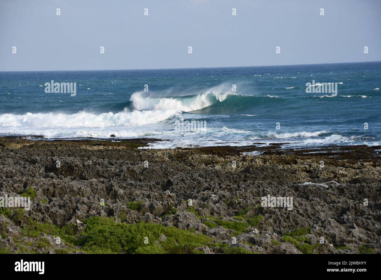 The breaking waves of the sea at Taiwan's most southern point named ...