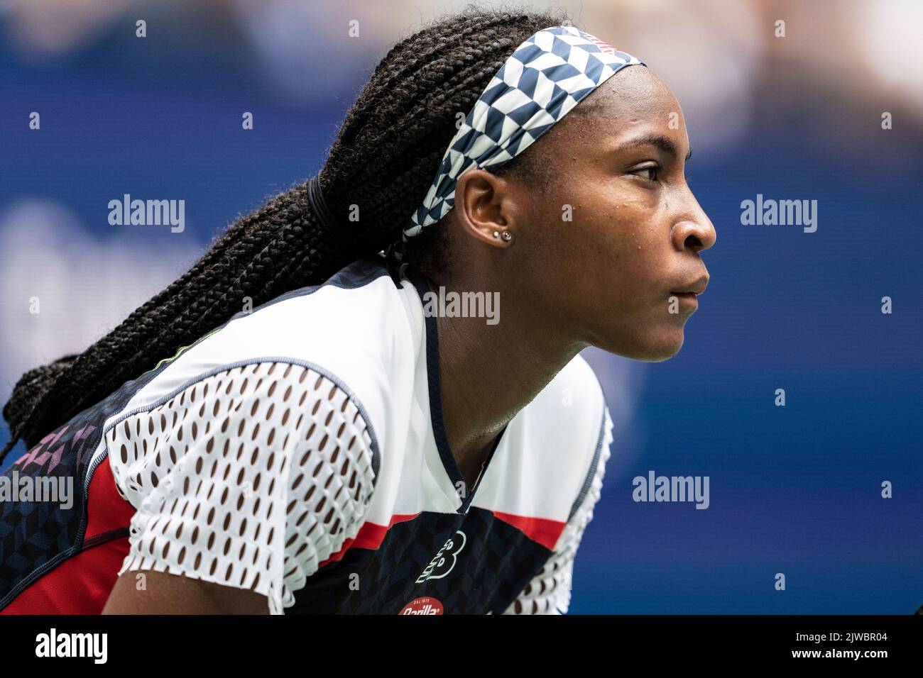 New York, NY September 4, 2022 Coco Gauff in action during 4th round