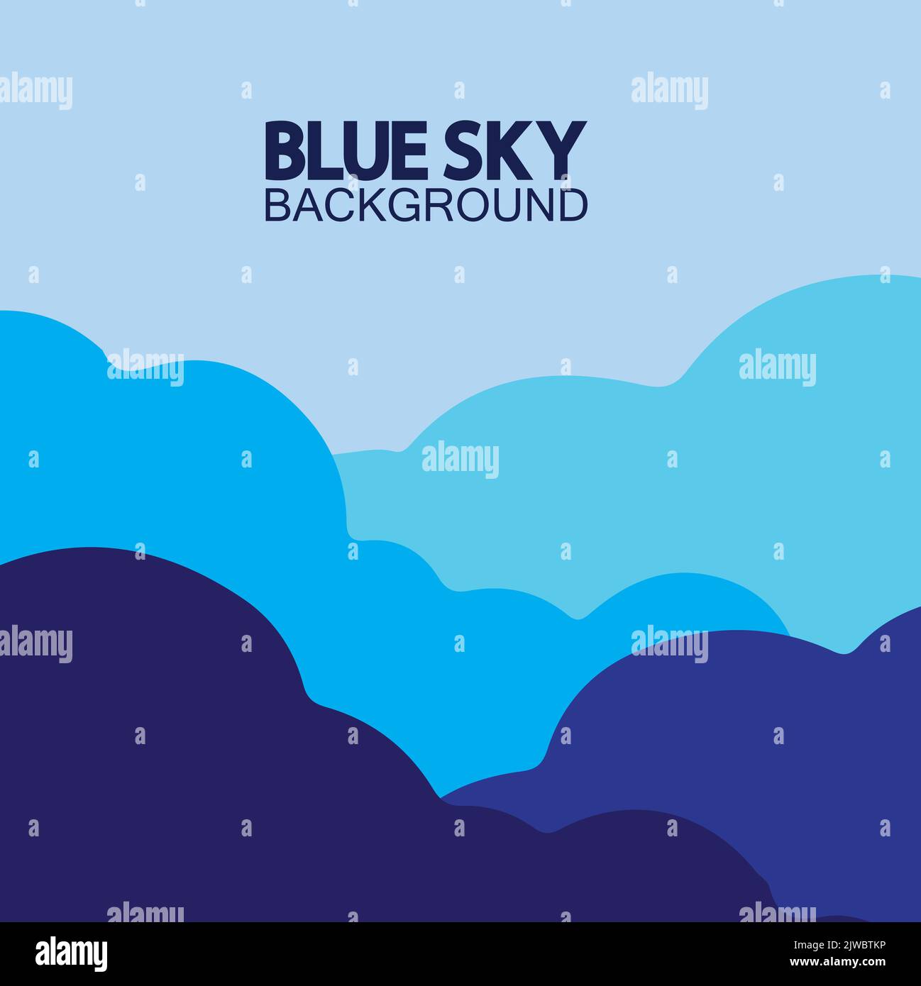Blue sky with clouds background vector illustration design. Stock Vector