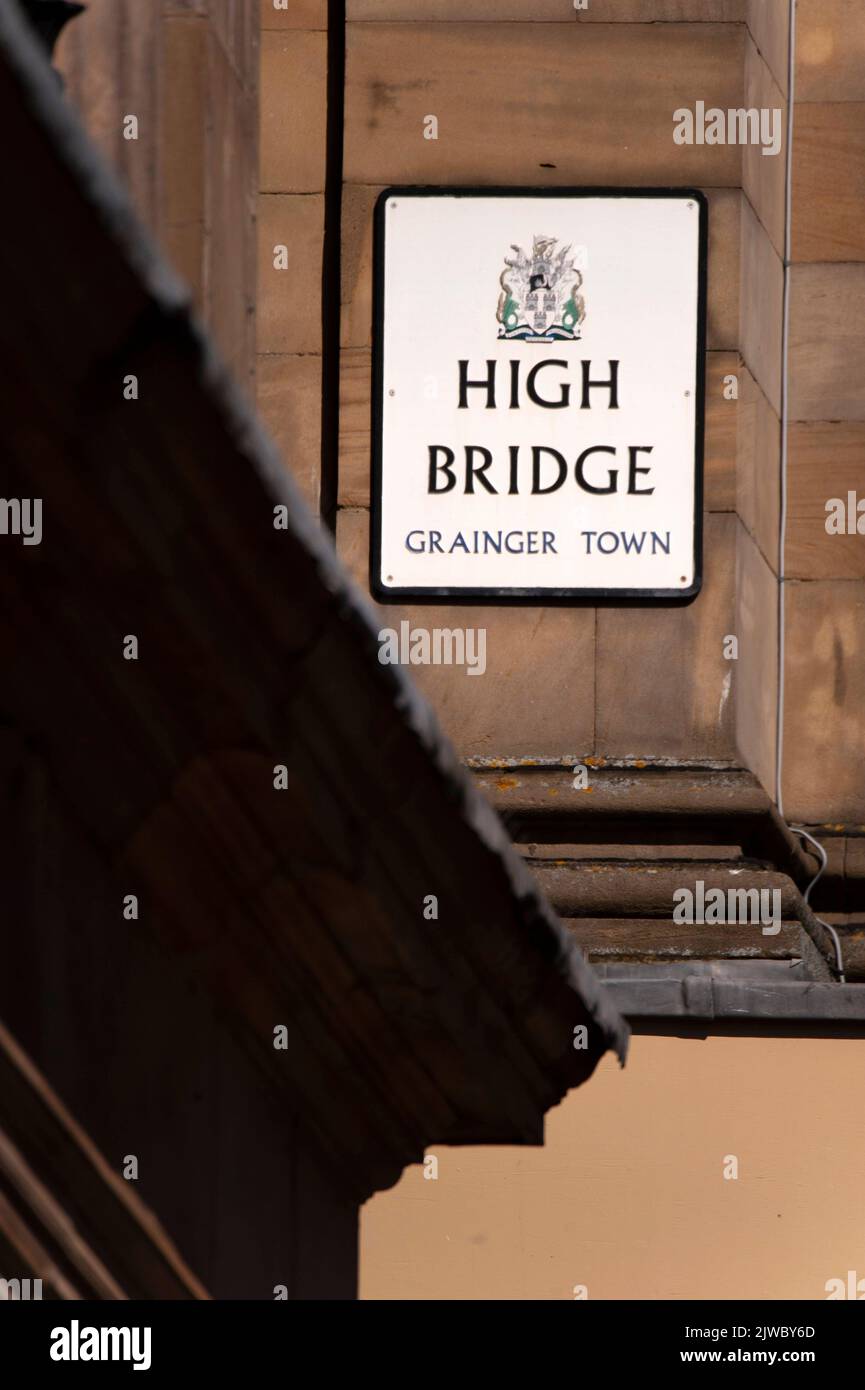 High Bridge sign, Newcastle-upon-Tyne Stock Photo