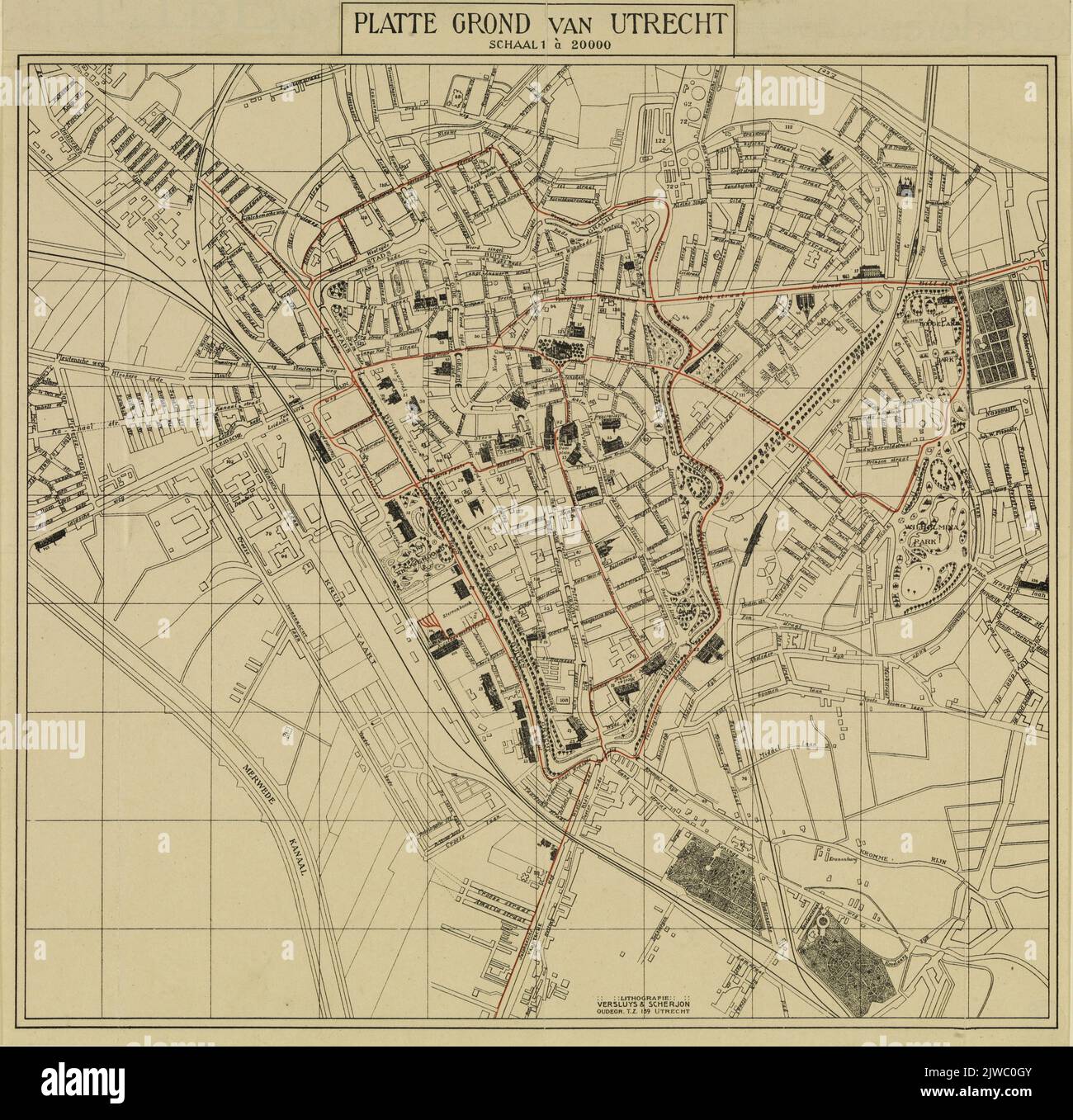 Map Of Utrecht Stock Photo Alamy   Map Of Utrecht 2JWC0GY 