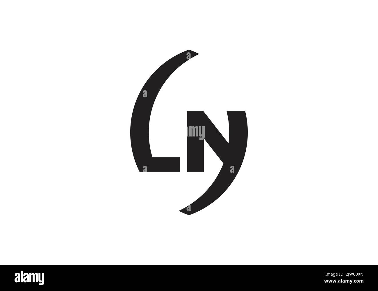 LN Quote Initial Monogram Letter ln Logo Design Vector Template l n Letter Logo Design Stock Vector