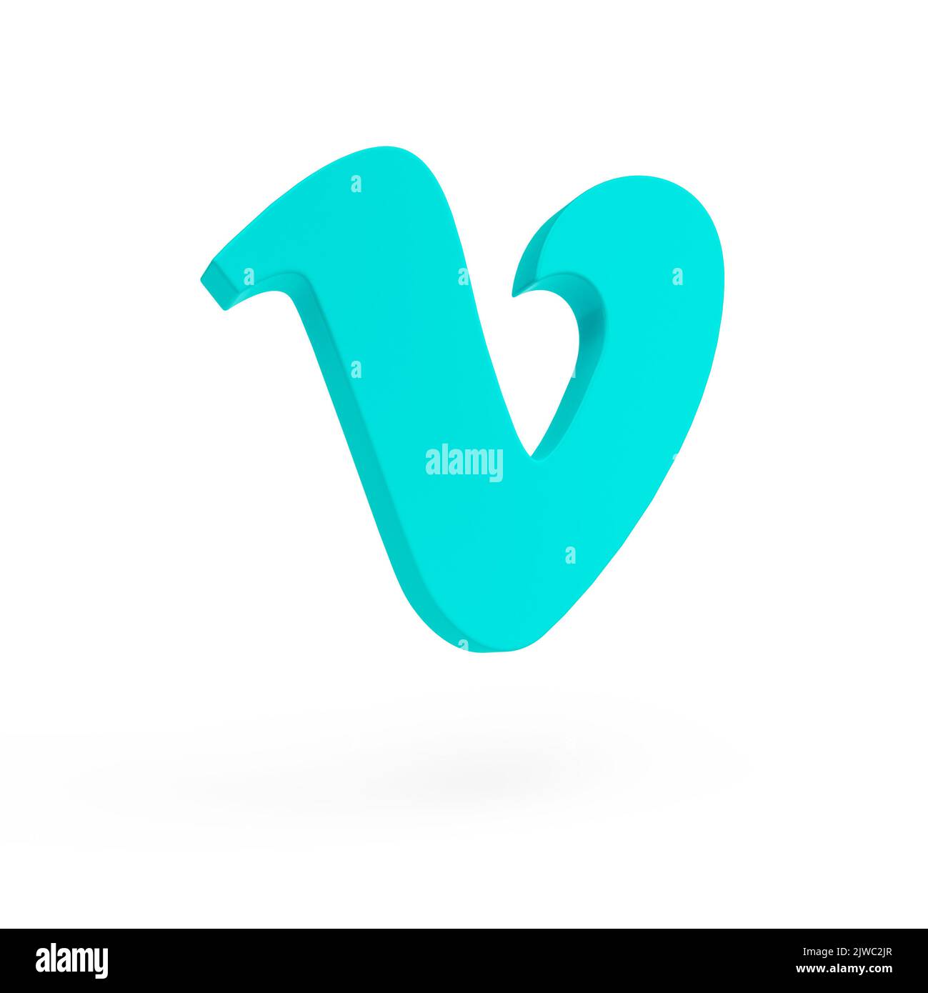 Vimeo - realistic 3D social media logo floating isolated on a white ...