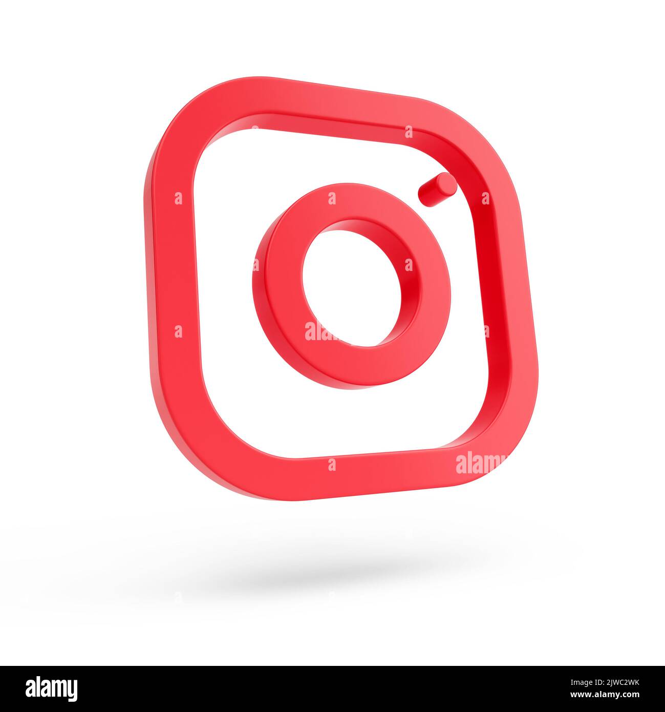 Instagram - realistic 3D social media logo floating isolated on a white ...
