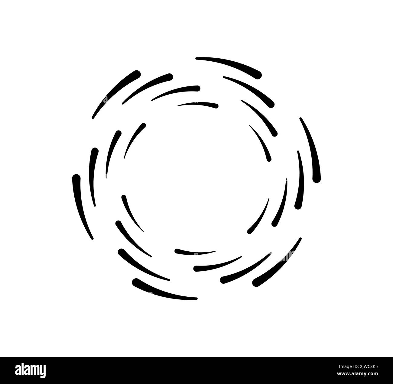Circle speed lines for emblem, design and comic book. Abstract round