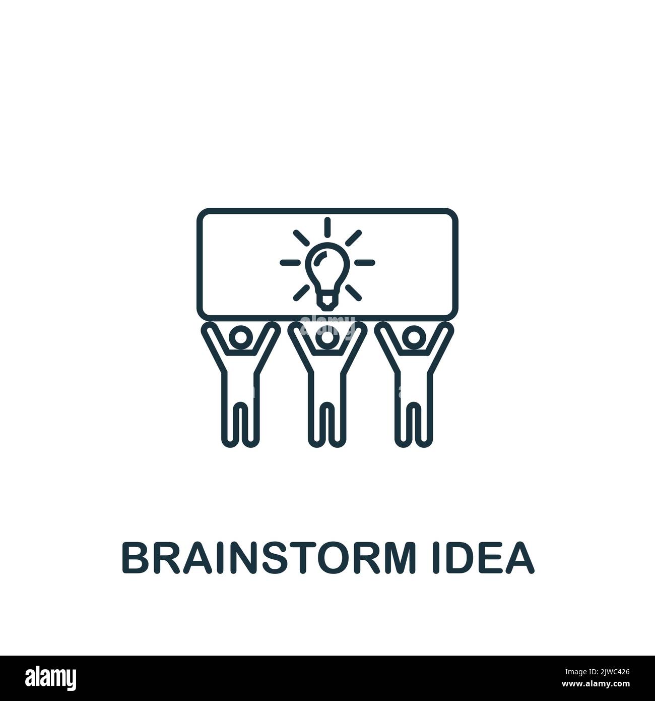 Brainstorm Idea icon. Line simple Web Development icon for templates ...