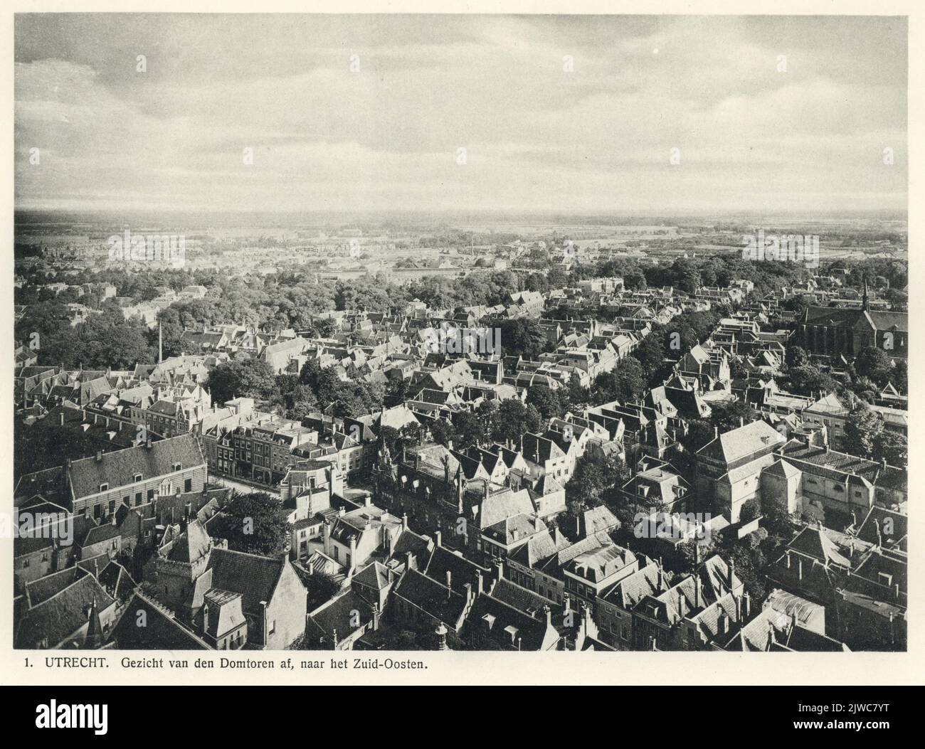 Panorama van Utrecht from the Dom tower (Domplein), to the southeast ...
