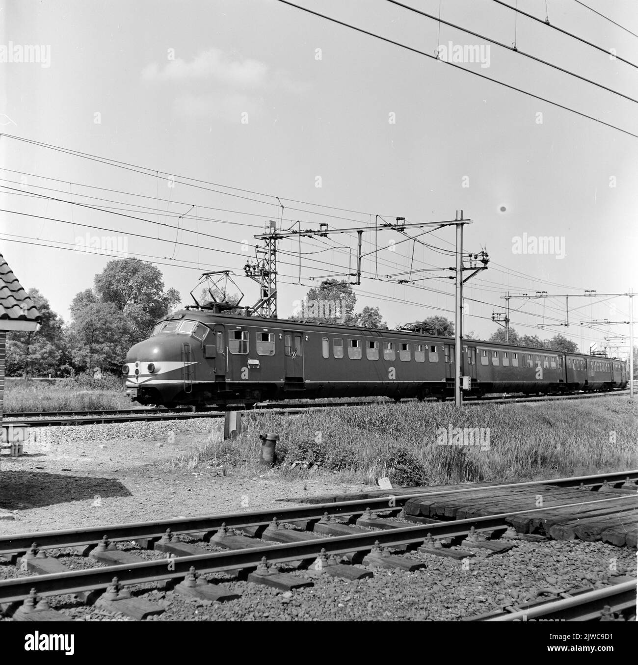 Image of an electric train set matt. 1954 (Plan P) of the N.S. At