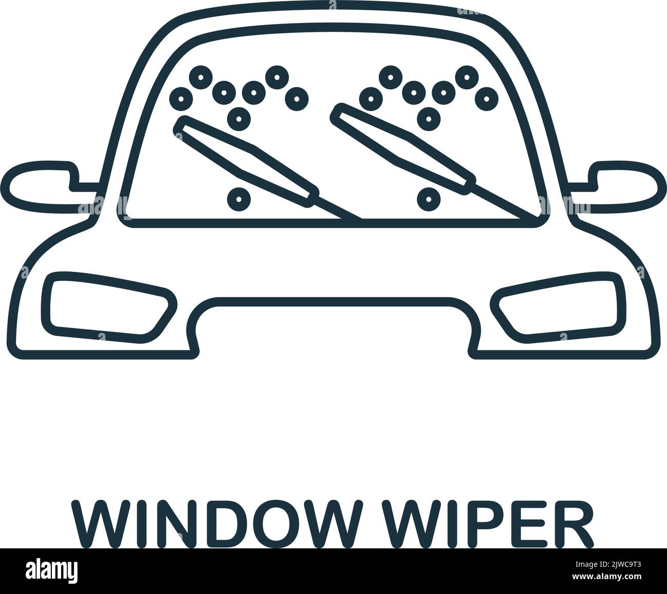 Window Wiper icon. Line simple line Car Service icon for templates, web design and infographics
