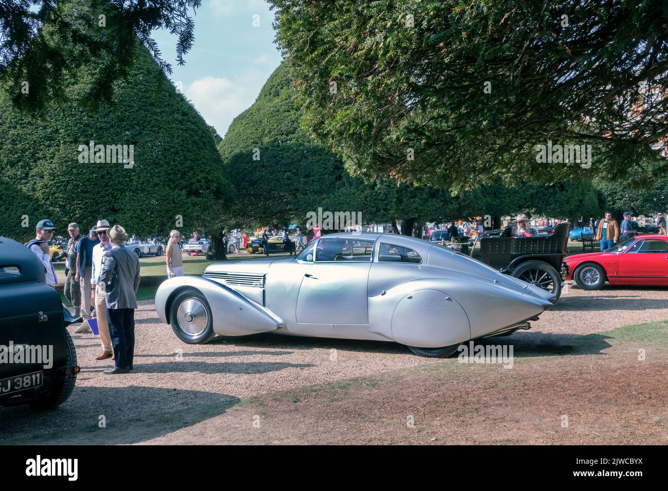 1938 Hispano Suiza Dubonnet H6B Xenia at the 2022 Hampton Court Concours at Hampton Court Palace London UK Stock Photo