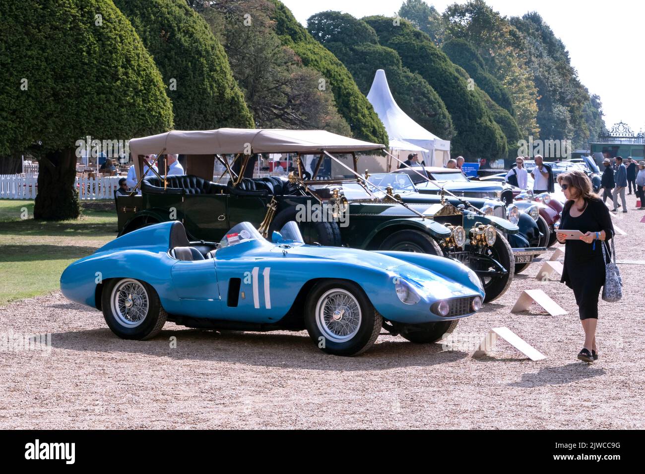 1955 Ferrari Monza at the 2022 Hampton Court Concours at Hampton Court Palace London UK Stock Photo