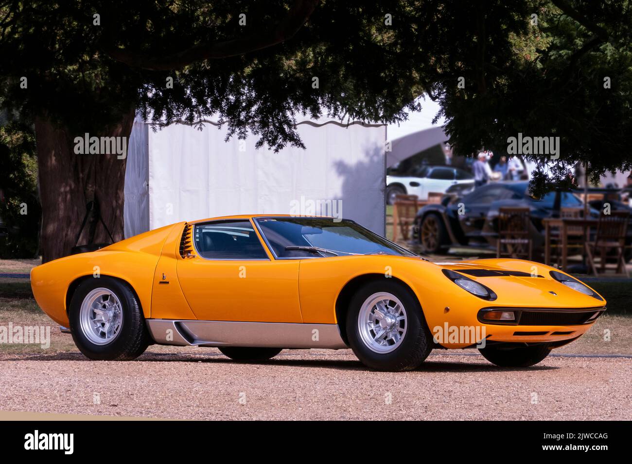 1971 Lamborghini Miura SV at the 2022 Hampton Court Concours at Hampton Court Palace London UK Stock Photo