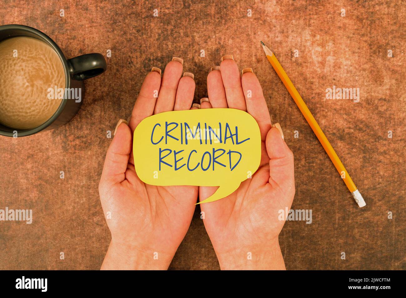 Inspiration showing sign Criminal Recordprofile of a person criminal