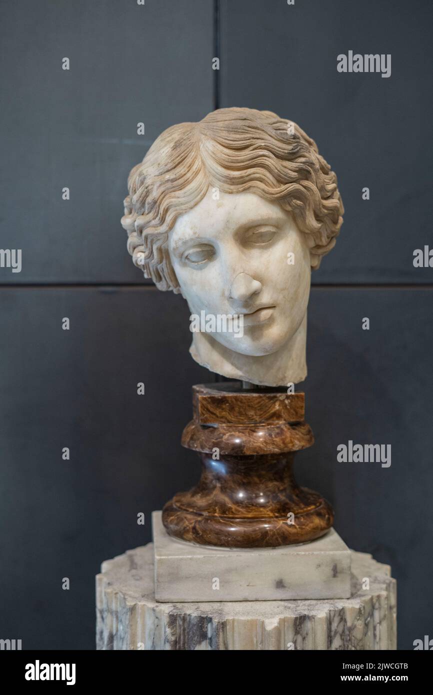 Rome, Italy - Capitoline Museums, Head of an Amazon Stock Photo