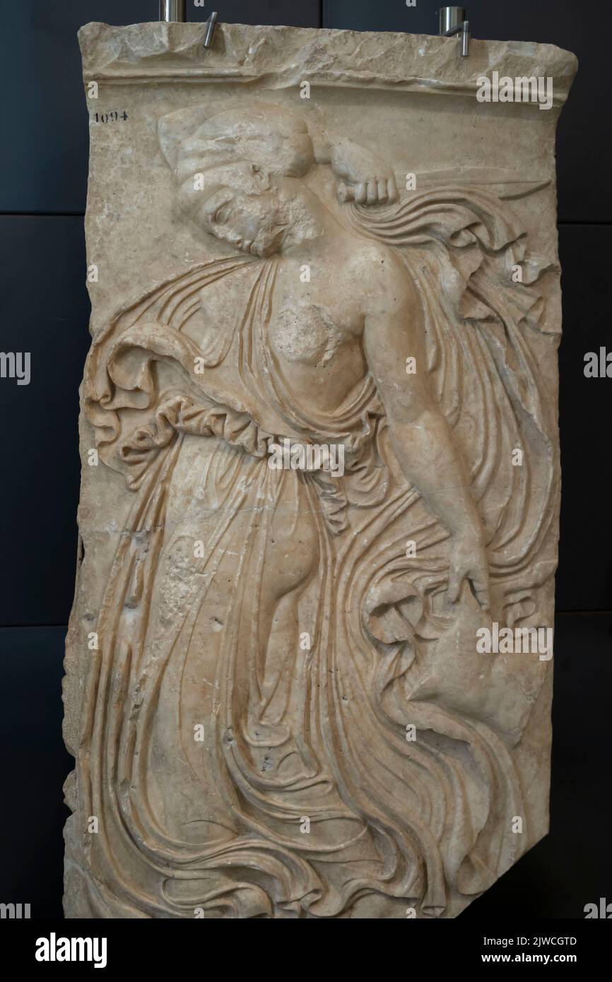 Rome, Italy - Capitoline Museums, Relief with Dancing Maenad Stock Photo