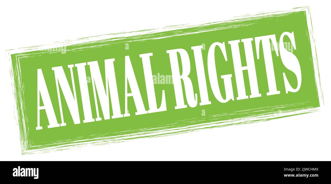 Transparent Background Animal Rights Sign ANIMAL RIGHTS text written on green rectangle stamp sign Stock Photo ...