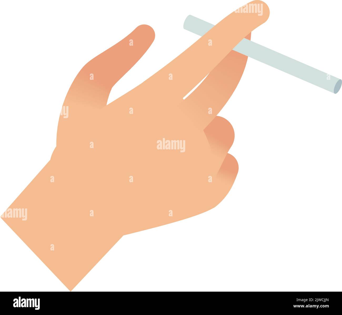 Hand holding cigarette flat icon. Smoking sign Stock Vector Image & Art ...