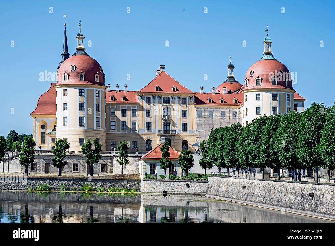 Schloss Moritzburg, Sachsen - Moritzburg Castle near Dresden, Saxony, Germany Stock Photo