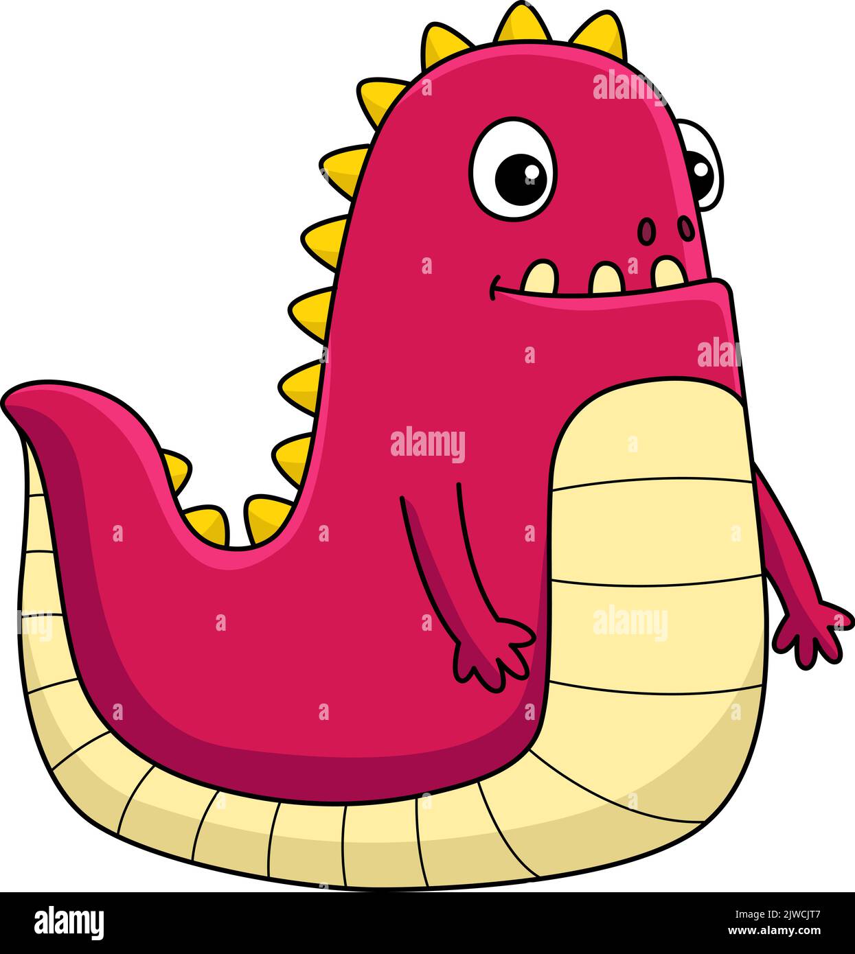 Monster Crocodile Cartoon Colored Clipart  Stock Vector