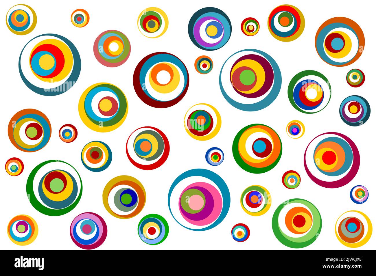 Colourful beads illustration. Wallpaper design with colourful circles. Stock Photo