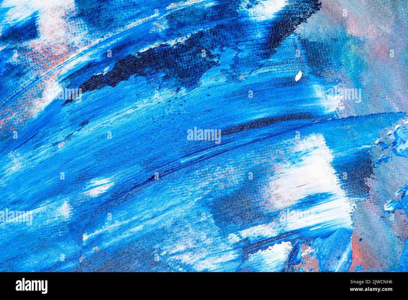 A blue and white oil paint texture - marine background Stock Photo - Alamy