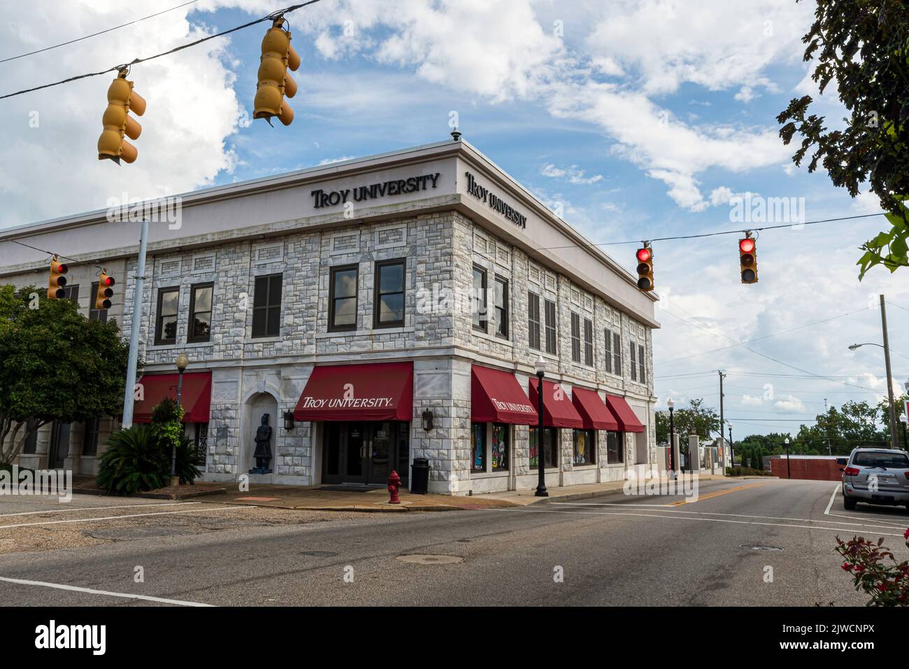 Troy, Alabama, USA - Sept. 3, 2022: Troy Univeristy Small Business Development Center located in historic downtown Troy. Stock Photo