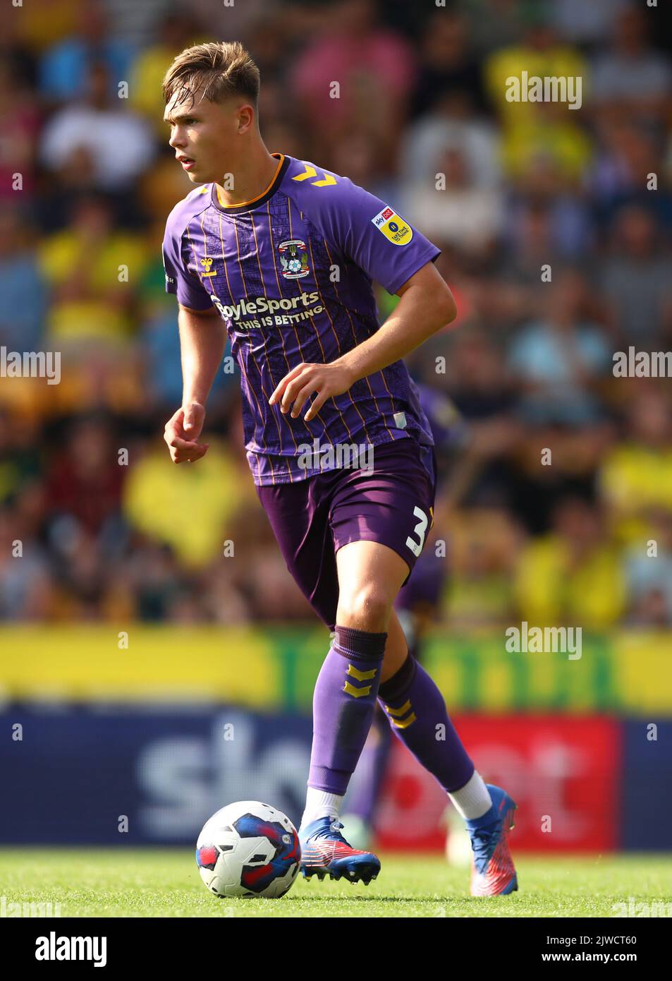 Callum Doyle of Coventry City - Norwich City v Coventry City, Sky Bet Championship, Carrow Road, Norwich, UK - 3rd September 2022  Editorial Use Only - DataCo restrictions apply Stock Photo
