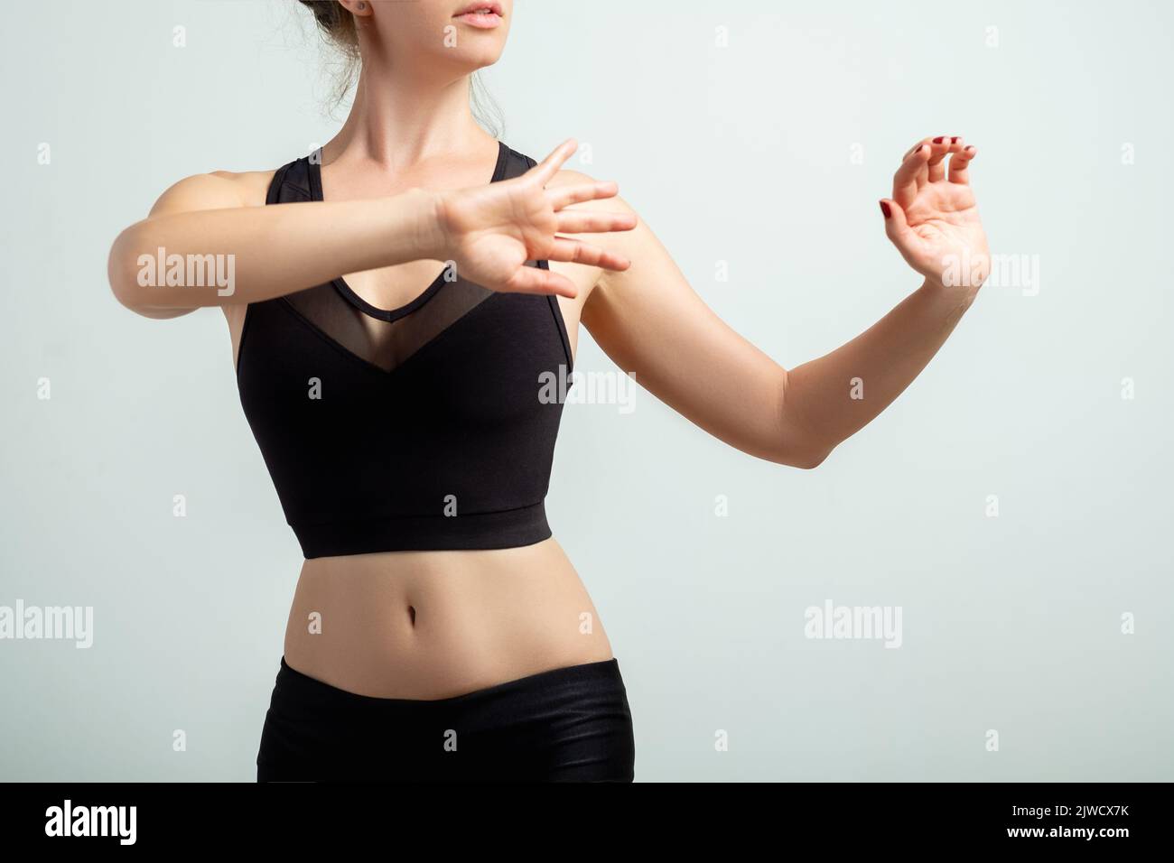 choreography class active lifestyle woman dancing Stock Photo