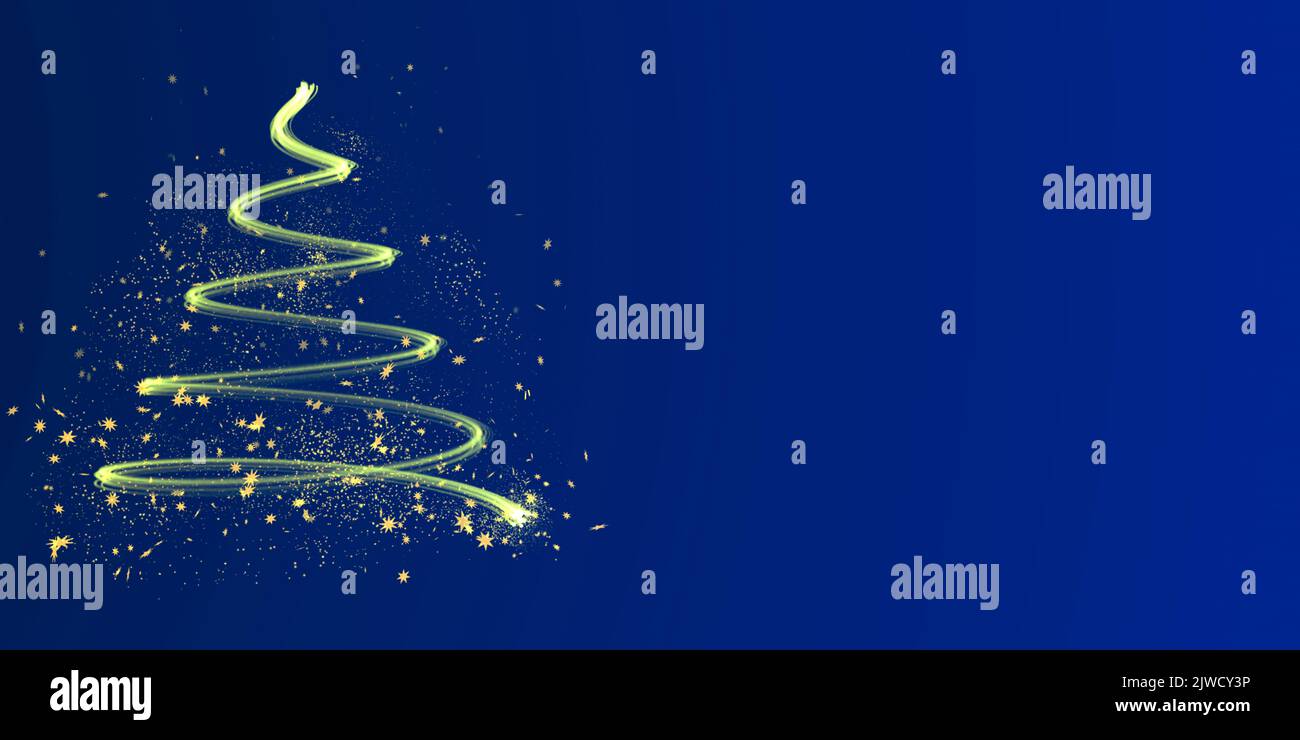 christmas tree background stylised stylized particle christmas tree blue backgrounds christmas tree background with copy space Stock Photo