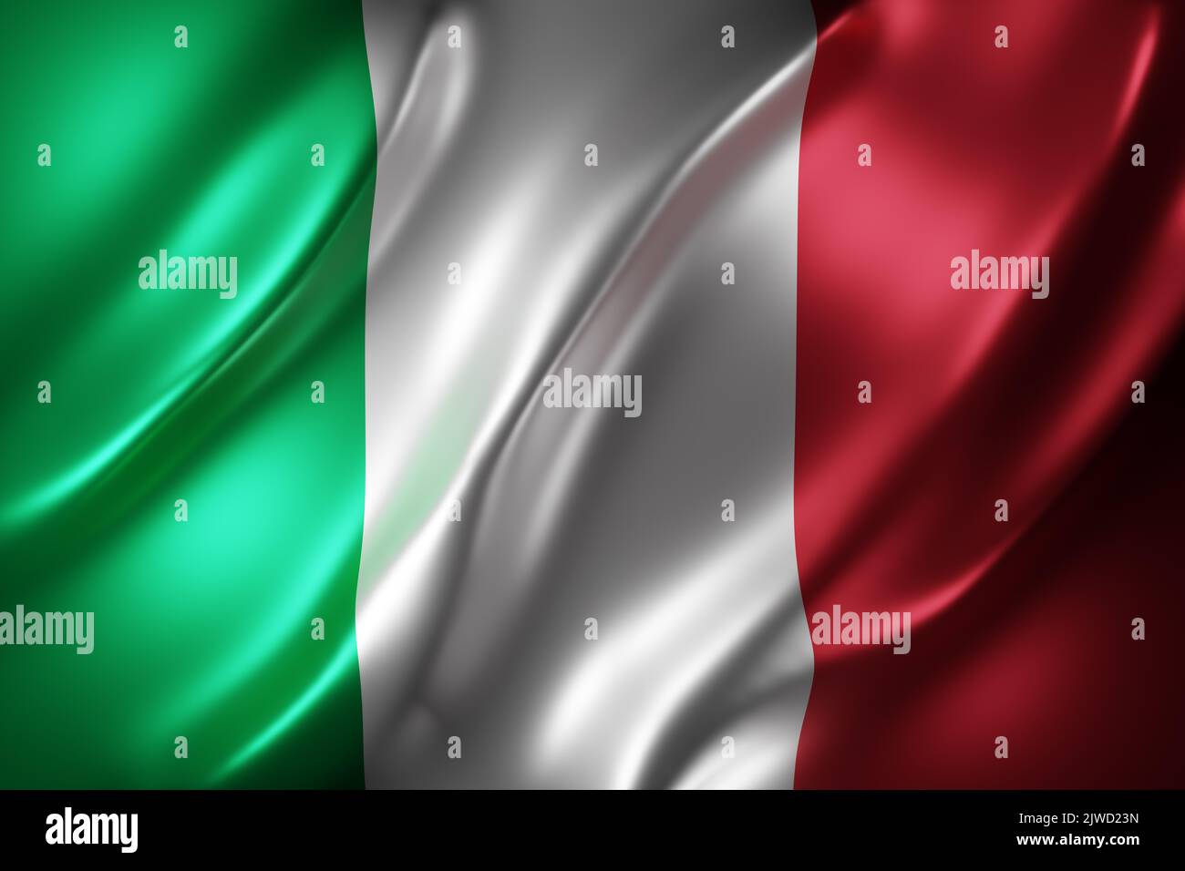 3d rendering of a detail of a silked Italy flag Stock Photo - Alamy
