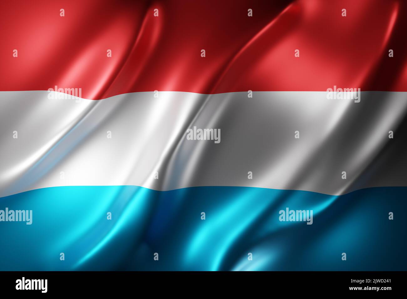 3d rendering of a detail of a silked Luxembourg flag Stock Photo - Alamy
