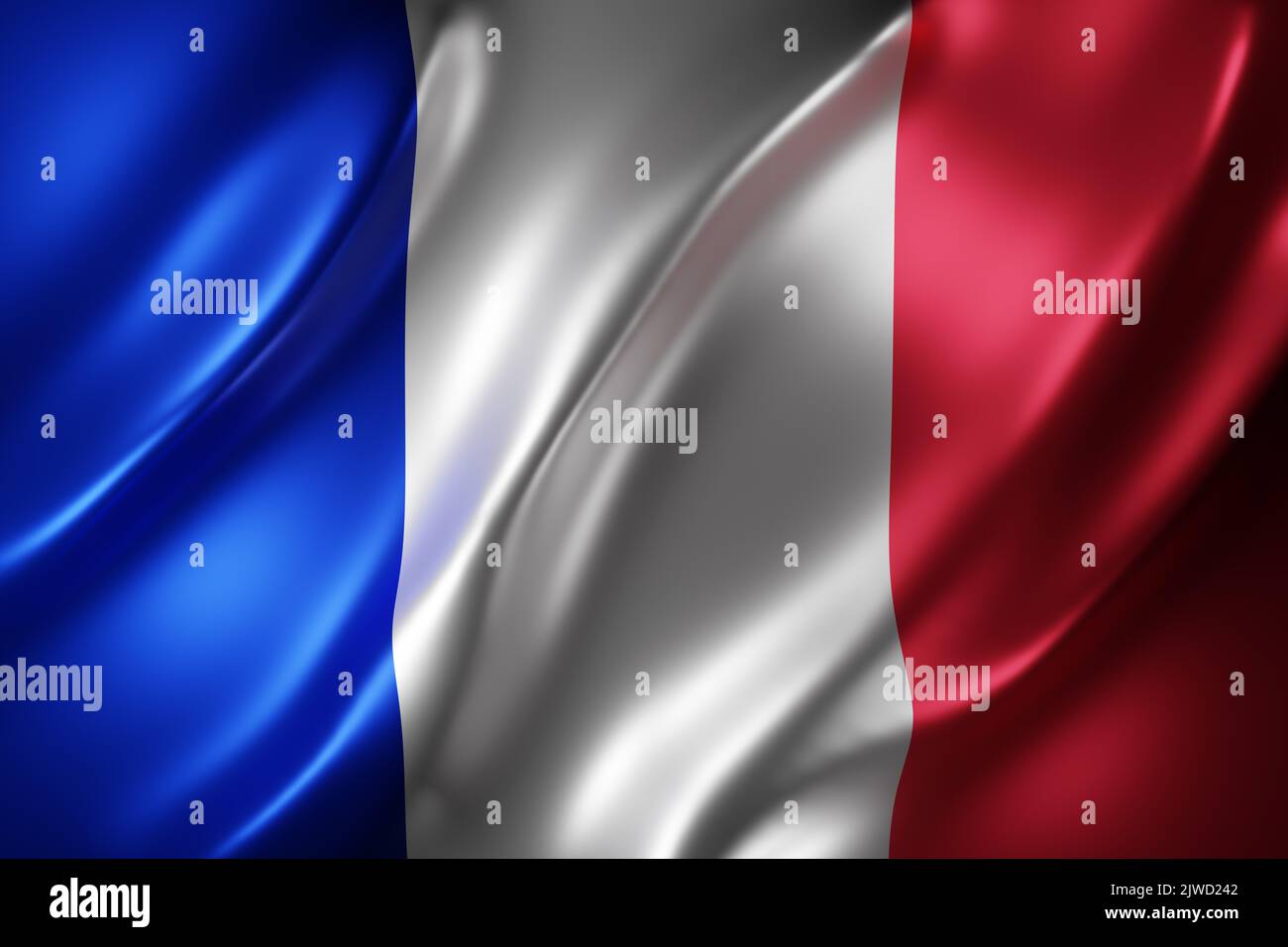 3d rendering of a detail of a silked France flag Stock Photo - Alamy