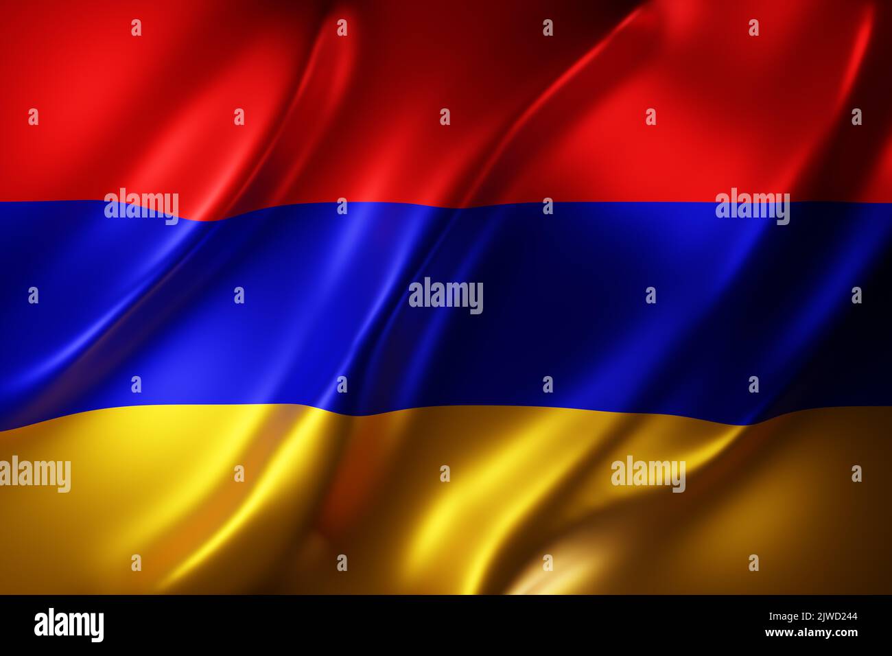 3d rendering of a detail of a silked Armenia flag Stock Photo - Alamy