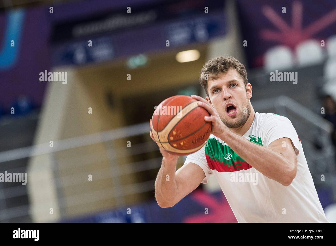 Tbilisi, Georgia, 4th September 2022. Aleksandar Vezenkov of Bulgaria ...