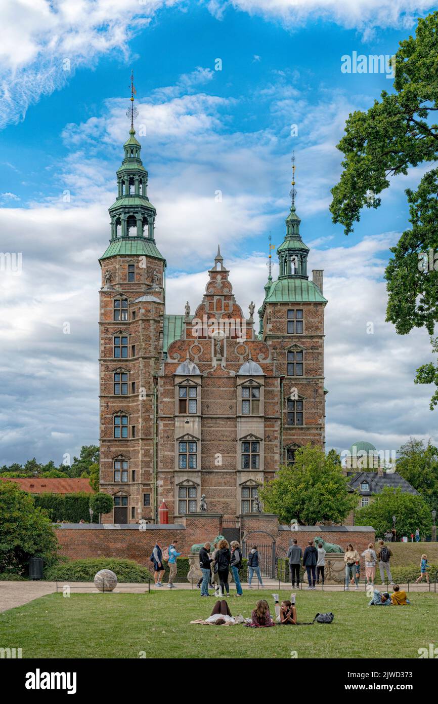 COPENHAGEN, DENMARK - SEPTEMBER 03, 2022: Rosenborg Castle is a renaissance castle located in Copenhagen, Denmark. Stock Photo