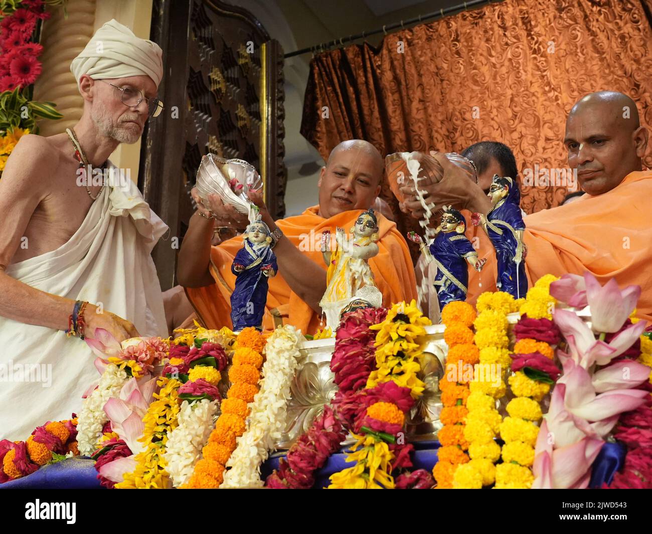 Vaishnav devotees gathered to celebrate Radhashtami festival at ISKCON ...