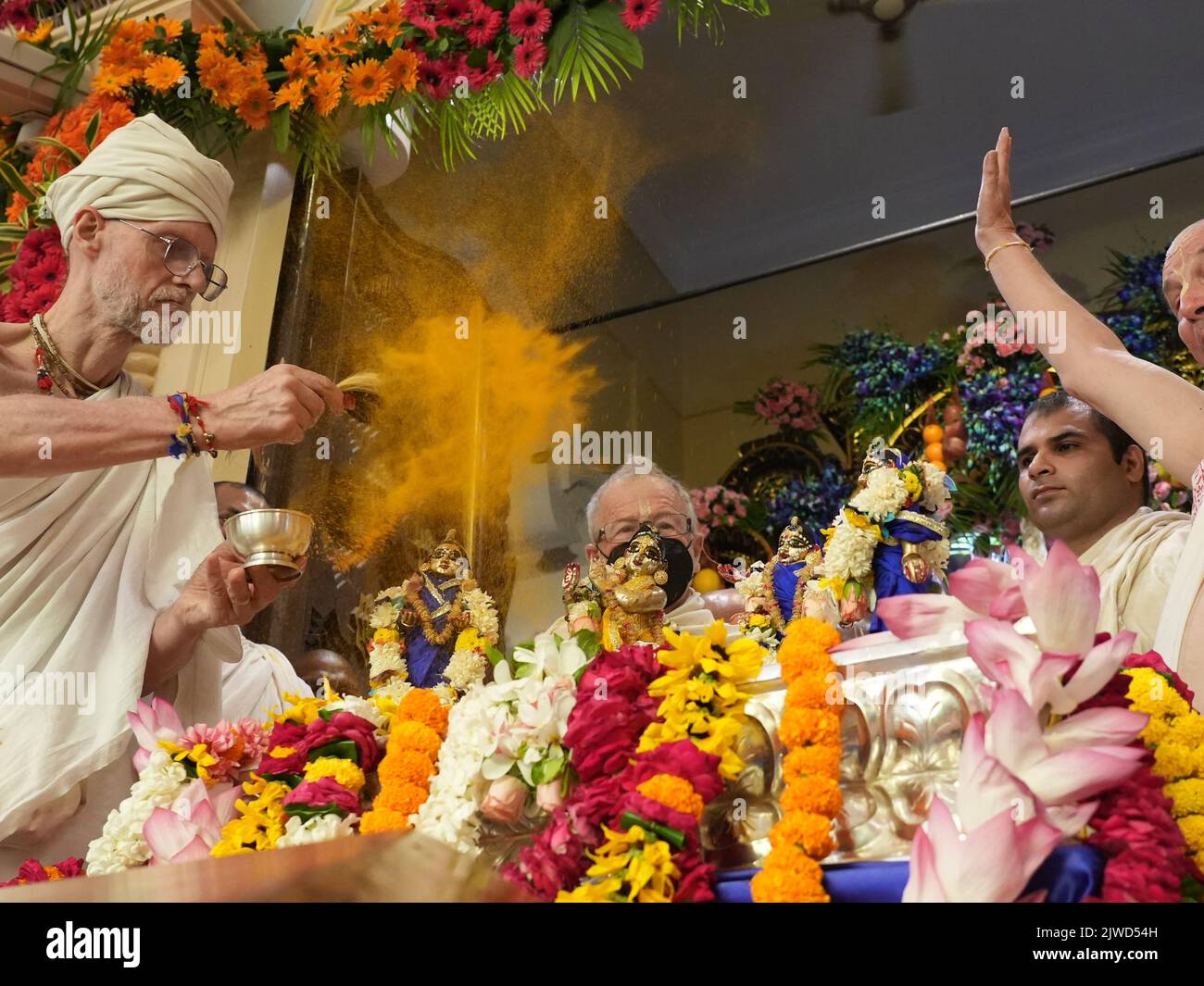 Vaishnav devotees gathered to celebrate Radhashtami festival at ISKCON ...
