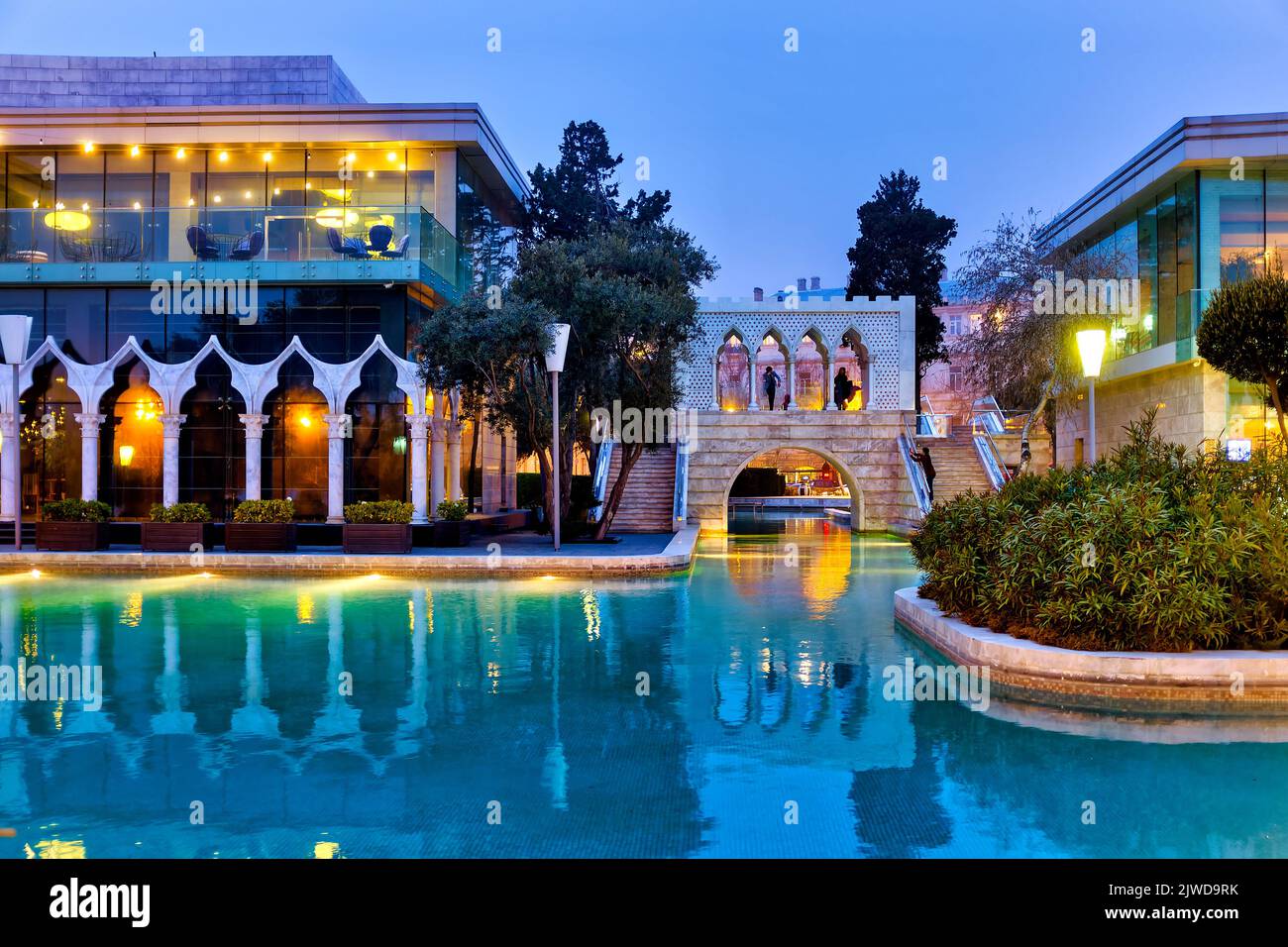 Little Venice on the boulevard, Baku, Azerbaijan Stock Photo