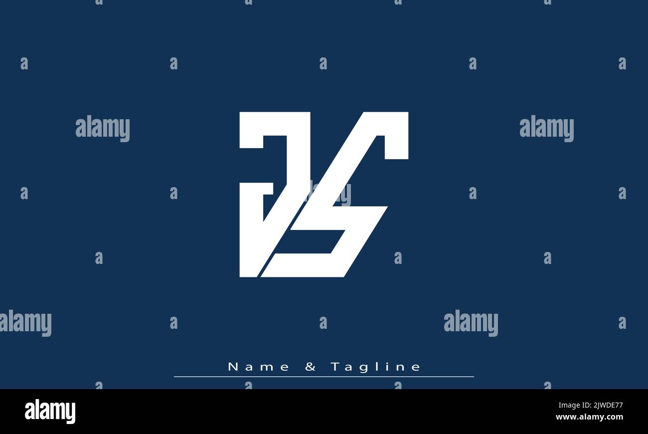 Alphabet letters Initials Monogram logo JS , SJ Stock Vector Image ...