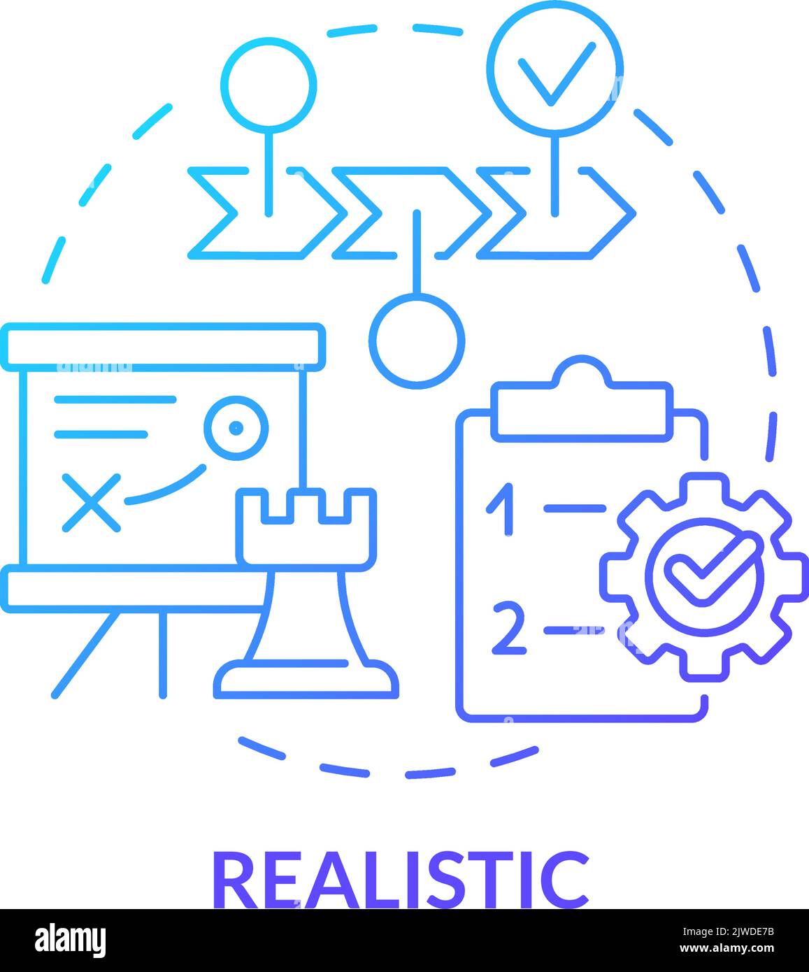 Realistic blue gradient concept icon Stock Vector Image & Art - Alamy