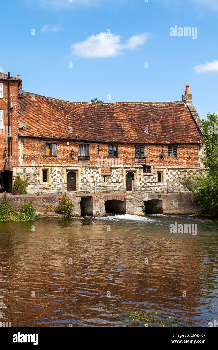 The Old Mill Hotel on the Town Path, Harnham, Salisbury, Wiltshire Stock Photo