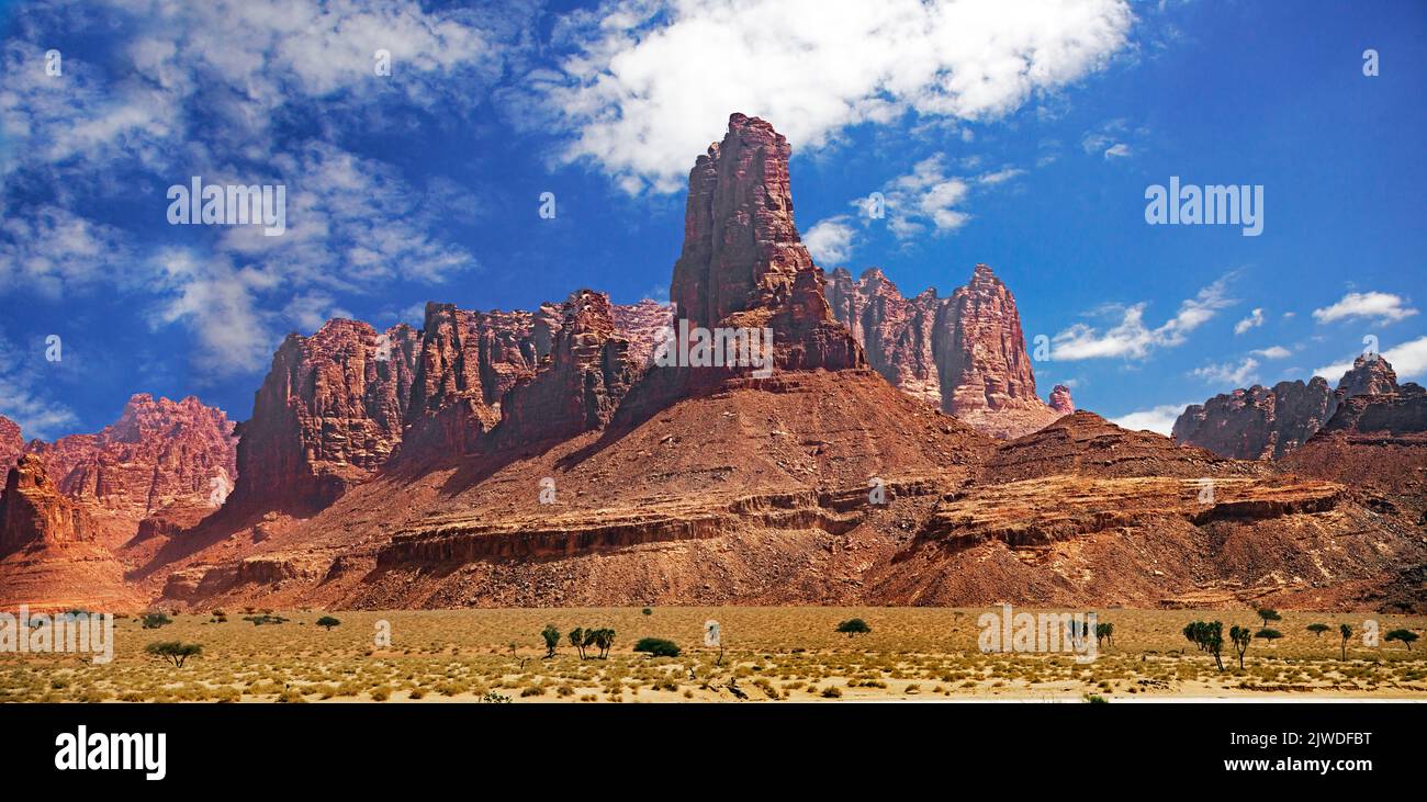 Spectacular mountainous landscape Tabuk Province Saudi Arabia Stock Photo