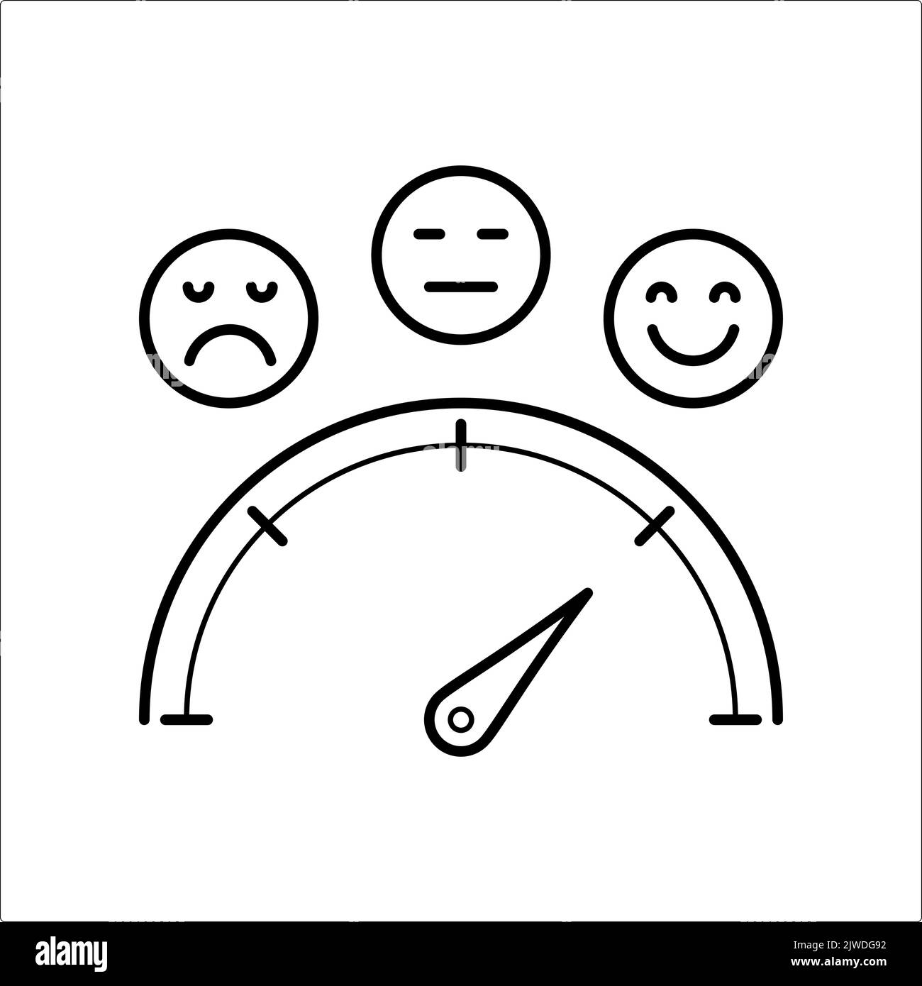 measuring user and customer satisfaction. Vector icon illustration Stock Vector