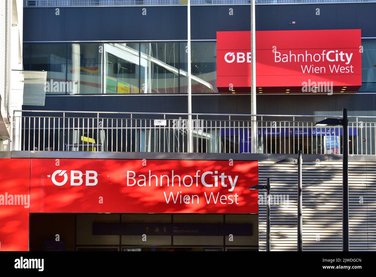 Lettering on the Westbahnhof in Vienna, Austria, Europe Stock Photo Alamy