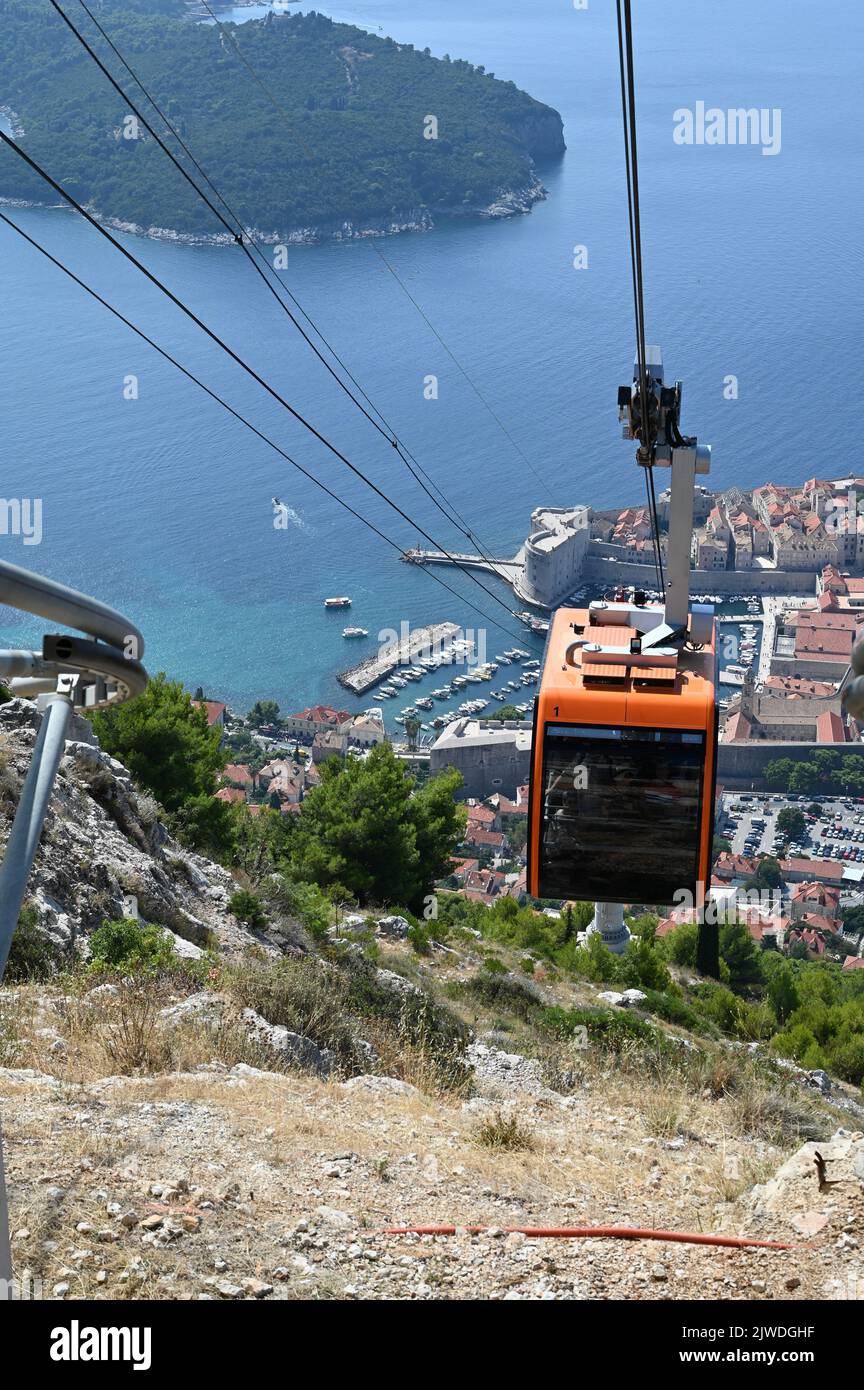 The cable car at Dubrovnik Town in Croatia Stock Photo Alamy